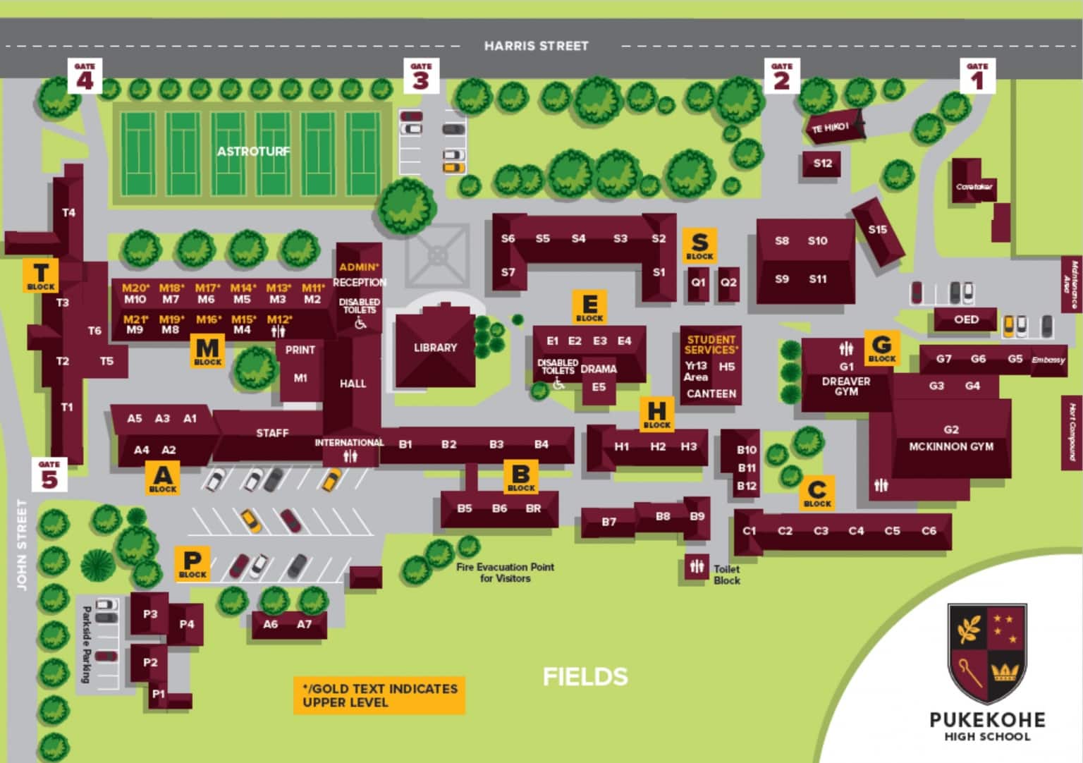 Bell Times and School Map Pukekohe High School